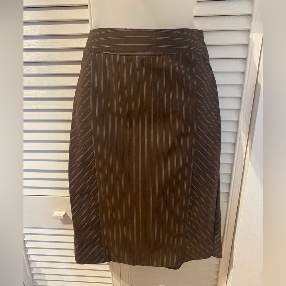 2000s XOXO Brown Striped Pencil Skirt